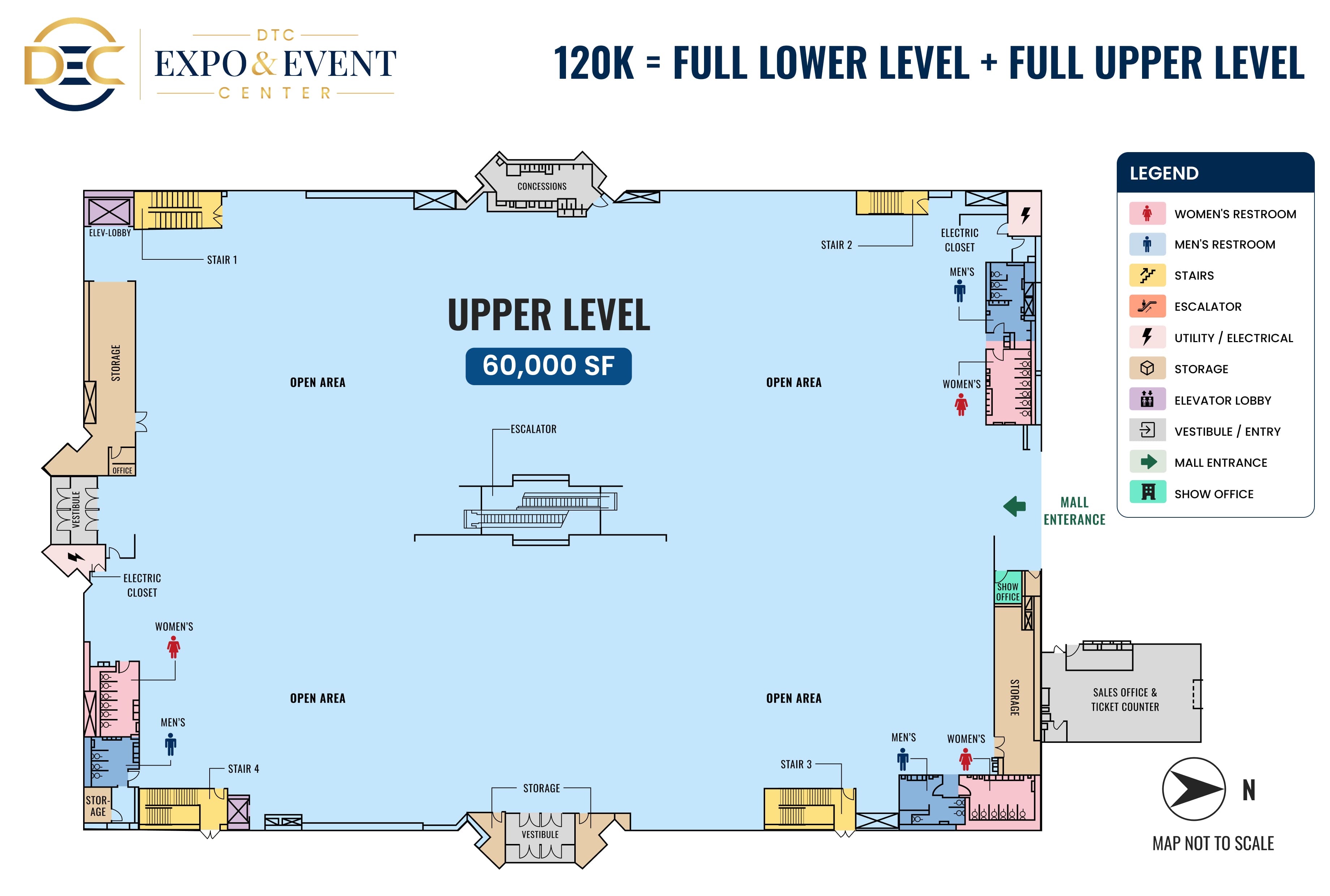 120K configuration — Full Upper Level or Full Lower Level