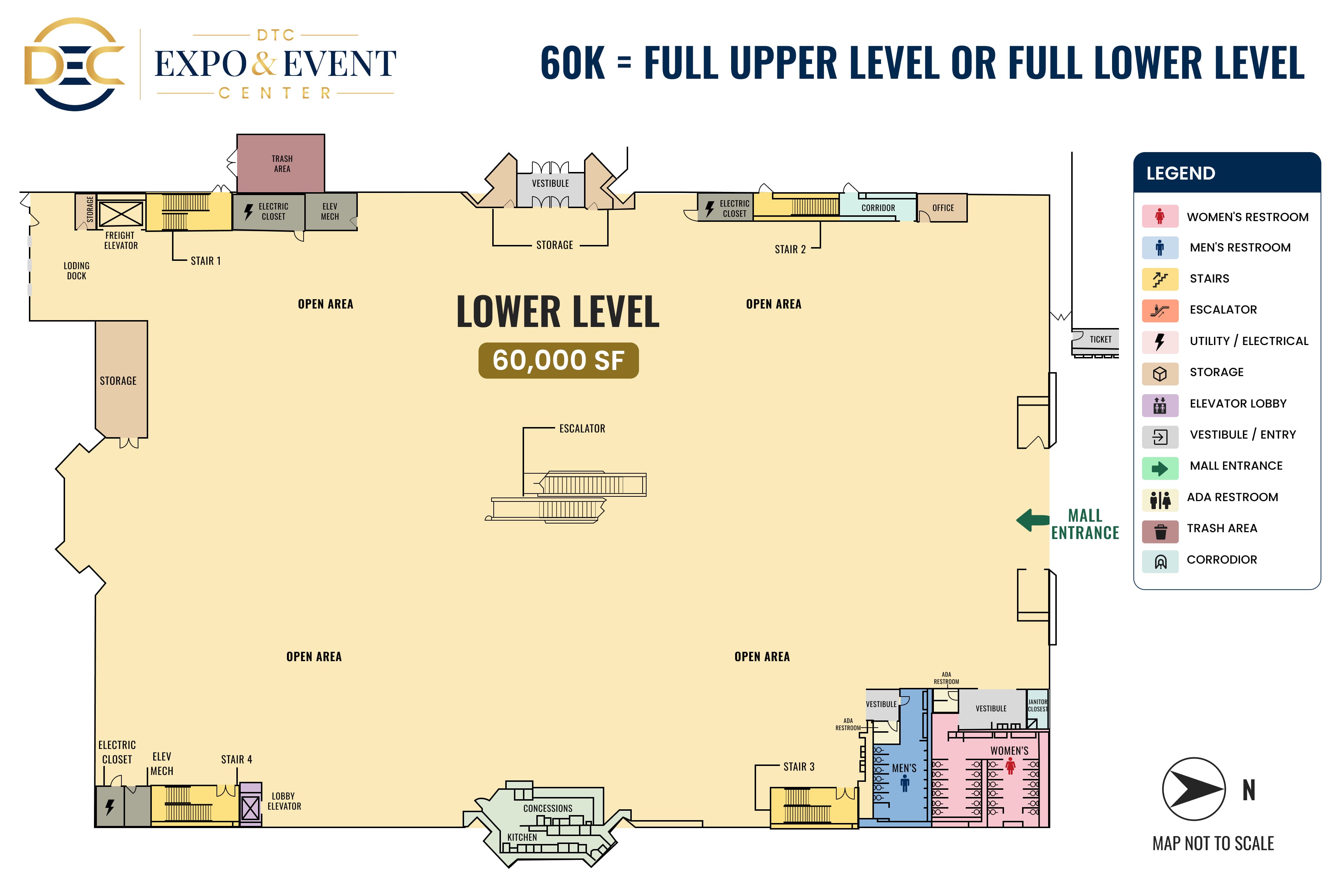 60K configuration — Full Upper Level or Full Lower Level